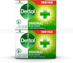 Dettol Antibacterial Soap Bar Multipack, 2 X 100g, Total 200g, Body Cleanser, Disinfectant, Kills 99.99% Of Germs, Effective Wash, Hygiene Essential