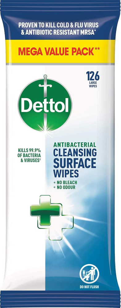 Dettol Antibacterial Surface Cleaning Wipes (Pack of 126) - FT011