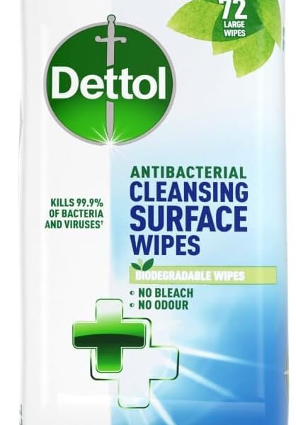 Dettol Antibacterial Multi Surface Cleaning Wipes 72s