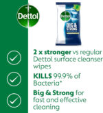 Dettol Big and Strong Bathroom Wipes, 25 Count (6 x 25, Total 150 Wipes), Extra Strength, Tough on Soap Scum and Limescale, Biodegradable - Image 8