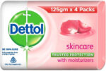 Dettol Skincare Soap, 125g (Pack of 4)