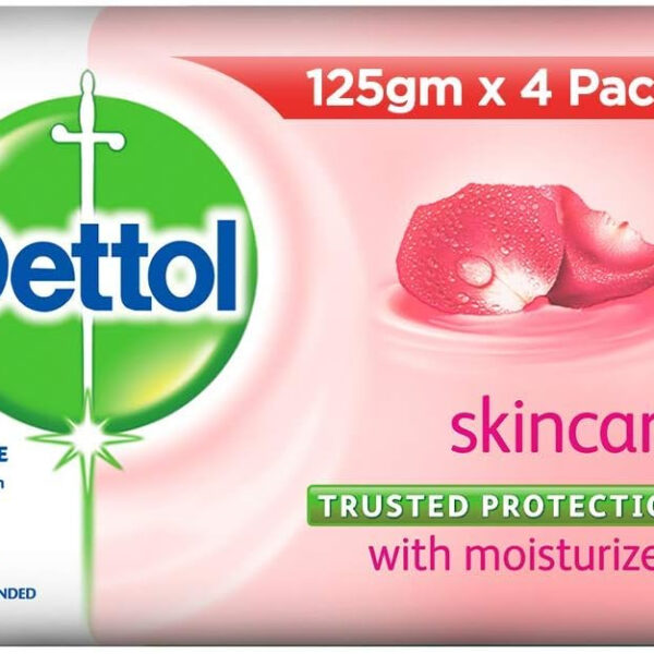 Dettol Skincare Soap, 125g (Pack of 4)