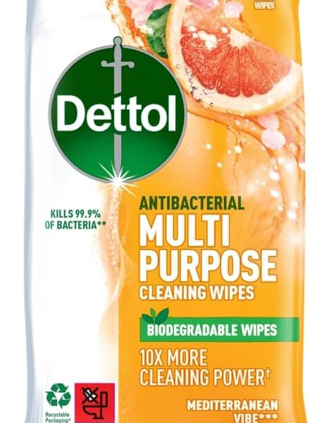 Dettol Anti - Bacterial Cleansing Surface Wipes Floral Large 72pk