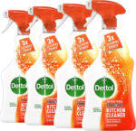 Dettol Power and Pure Kitchen Cleaner Spray 1 Litre, Pack of 4