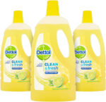 Dettol and Fresh Multi Purpose Cleaner Lemon and Lime - 1 Litre - Pack of 3