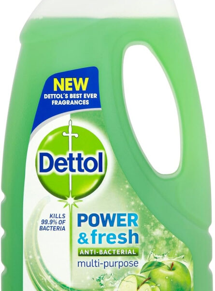Dettol Power and Fresh Multi Purpose Cleaner Refreshing Green Apple 1 Litre (Pack of 6)