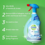 Dettol Power and Pure Bathroom Cleaner Spray 1 Litre, Pack of 6 - Image 2