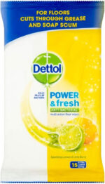 Dettol Power Fresh Floor Wipes, Citrus, 45 Wipes, Pack of 3 x 15 - Image 6