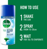 Dettol All-in-One Disinfectant Spray Crisp Linen, 400 ml, Pack of 6 - Image 5