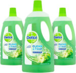 Dettol Power and Fresh Multi Purpose Cleaner 1 Litre, Refreshing Green Apple, Pack of 3