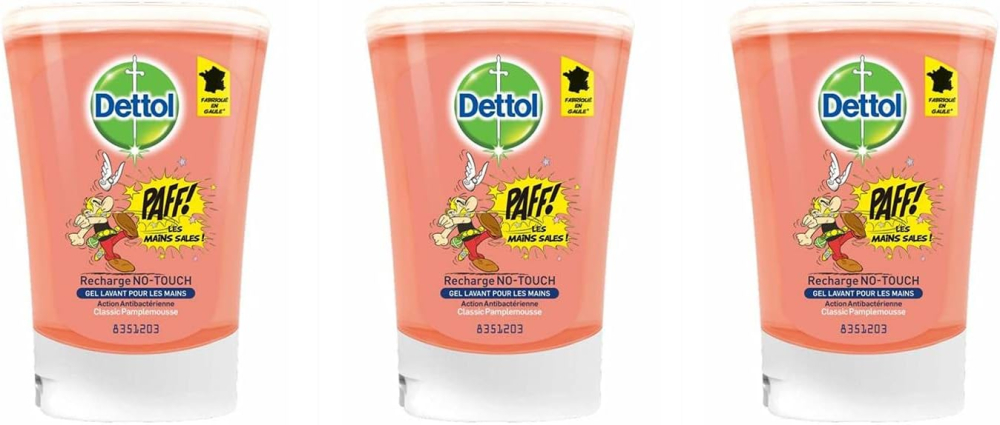 DETTOL Set of 3 Soap Refills for No Touch Classic Grapefruit Dispenser 250 ml