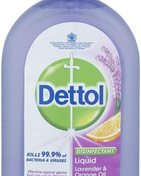 Dettol Disinfectant Liquid Lavender & Orange Oil (500ml) - Pack of 2