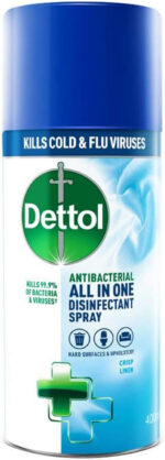 Dettol All-in-One Disinfectant Spray Crisp Linen, 400 ml, Pack of 3 (Packaging May Vary) - Image 10