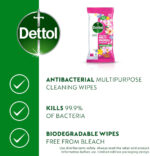 Dettol Flower Power Antibacterial Multipurpose Biodegradable Cleaning Wipes | Peony & Rose Fragrance | Limited Edition | 50s (Pack of 4) - Image 3