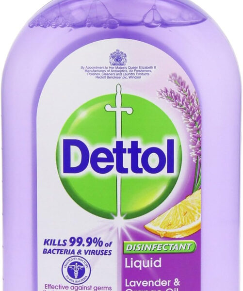 Dettol Disinfectant Liquid 500 ml - Lavender and Orange Oil, Pack of 12