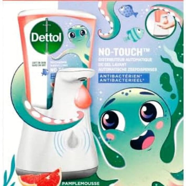 Dettol No Touch Kit Classic Automatic Soap Dispenser, Grapefruit, 250 ml