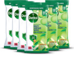Dettol Antibacterial Multi-Surface Wipes, Plant-Based, Crisp Pear Scent, 6 X 50