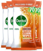 Dettol Power and Pure Kitchen 70 Wipes (Pack of 4)