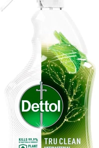 Dettol Tru Clean Multi Surface Spray Cleaner, Antibacterial, Lime and Lemongrass, 750ml PAck of 3