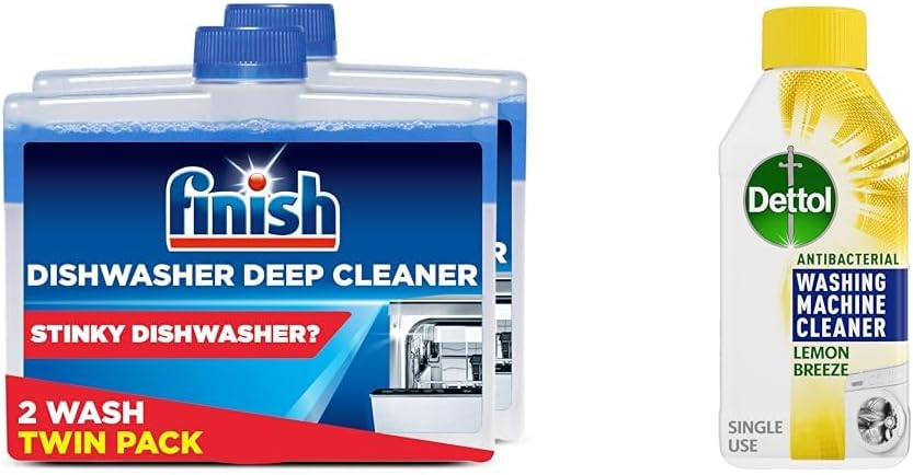 Finish Dishwasher + Dettol Washing Machine Cleaning Bundle