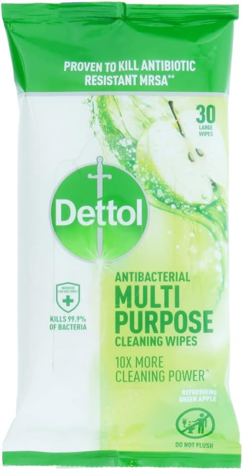 Dettol Multi Surface Apple, 30 Large Wipes