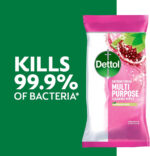 Dettol Biodegradable Multi Surface Cleaning Wipes, Pomegranate, 50 Wipes - Image 6