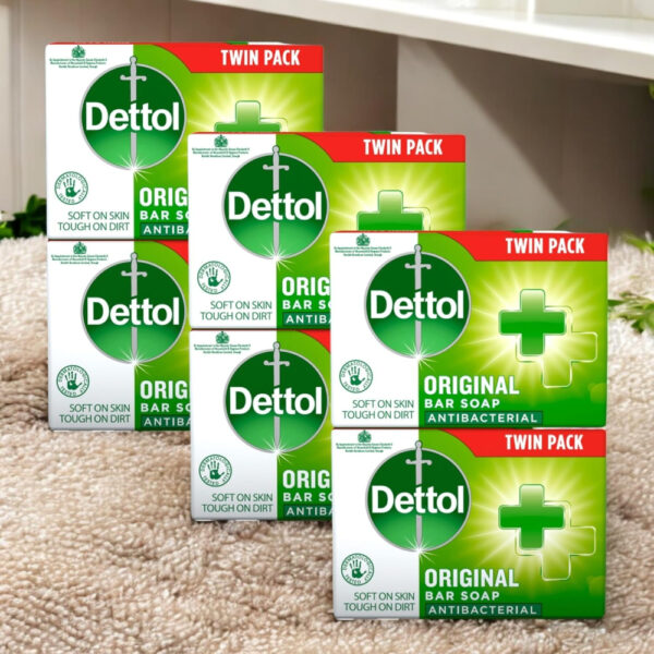 Dettol Original Antibacterial Soap – 3 Twin Pack (6 x 100g)