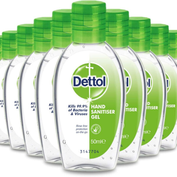 Dettol - Hand Sanitiser Gel - 50ml (Anti-bacterial 12 Pack)