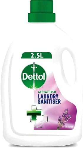 Dettol Laundry Cleanser, Antibacterial, Dermatologically Tested, Lavender, 2.5L Pack of 2
