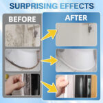 Mould Remover, Large Capacity Mould Gel for Washing Machine Seals, Bathroom Grout, Shower, Caulk & Rubber Gaskets – Mould Remover Extreme Gel UK 8 Fl Oz - Image 3