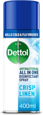 Dettol All-in-One Disinfectant Spray Crisp Linen, 400 ml