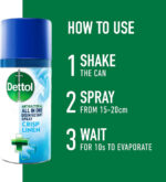 Dettol All-in-One Disinfectant Spray Crisp Linen, 400 ml - Image 12