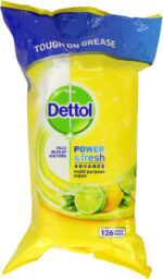 Dettol Power And Fresh Multi-Purpose Wipes, 378 Wipes, Pack Of 3 X 126
