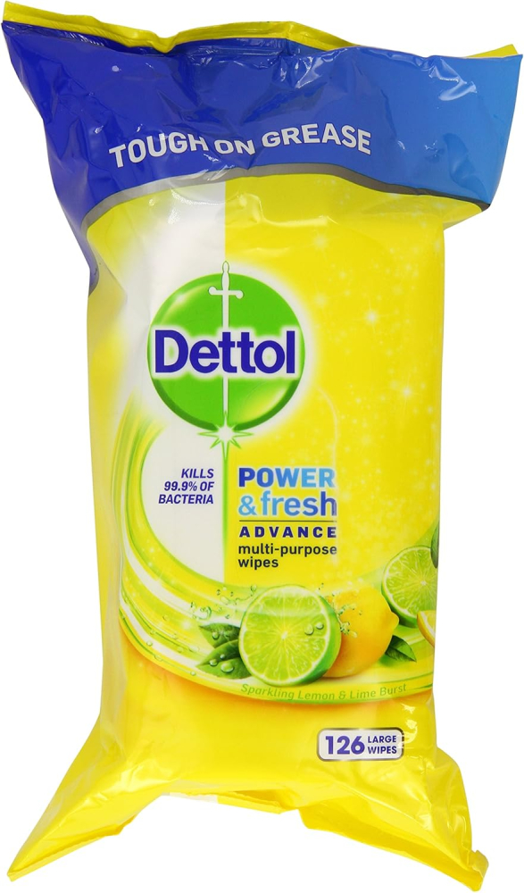 Dettol Power And Fresh Multi-Purpose Wipes, 378 Wipes, Pack Of 3 X 126