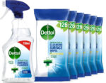 Dettol Antibacterial Bulk Surface Cleaning Spray, 750 ml, Pack of 6 (Packaging May Vary) & Wipes Antibacterial Bulk Surface Cleaning, Multipack of 6 x 126, Total 756 Wipes