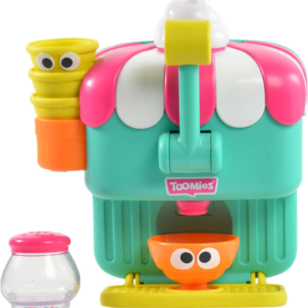 Toomies Foam Cone Factory Deluxe - Ice Cream Foam Maker Baby Bath Toys - Wall Mounted Bubble Bath Toys for Kids - Pretend Play Water Toys - Toddler and Baby Sensory Toys - Plus 18 Month Old Toys