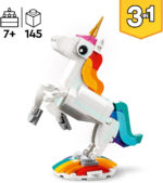 LEGO Creator 3in1 Magical Unicorn Toy - Animal Figure Transforms into a Seahorse or Peacock - Creative Gift for 7+ Year Old Girls & Boys - 31140 - Image 6
