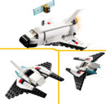 LEGO 31134 Creator 3 in 1 Space Shuttle Toy to Astronaut Figure to Spaceship, Building Toys for Kids, Boys, Girls Aged 6 and up, Creative Gift Idea - Image 3