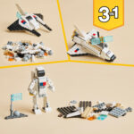 LEGO 31134 Creator 3 in 1 Space Shuttle Toy to Astronaut Figure to Spaceship, Building Toys for Kids, Boys, Girls Aged 6 and up, Creative Gift Idea - Image 9