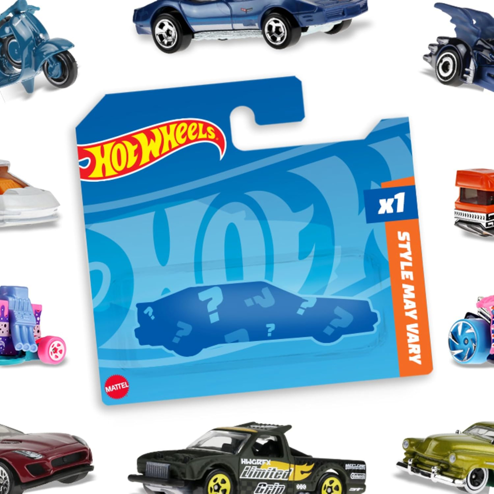 Hot Wheels Basic Car (Assorted Styles, One Random Item), 1:64 Scale Hot Wheels Car for Kids & Collectors, Modern & Classic Vehicles for Play or Display, Plastic & Die-Cast Toy Cars, 05785