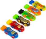HGL Mini Racing Cars, Colourful Toy Vehicle Set with Purple, Orange, Red, Yellow Design, 4 Pack, Boys and Girls Ages 3+