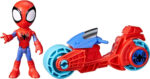 SPIDEY AND HIS AMAZING FRIENDS Marvel, Spidey Action Figure, Toy Motorcycle, Toys for 3-Year-Old Boys and Girls and Up, Red, Blue