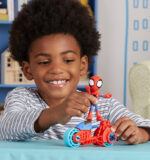 SPIDEY AND HIS AMAZING FRIENDS Marvel, Spidey Action Figure, Toy Motorcycle, Toys for 3-Year-Old Boys and Girls and Up, Red, Blue - Image 9