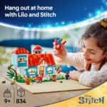 LEGO | Disney Lilo and Stitch Beach House Building Toy with 6 Rooms, Rooftop Observatory, a Spaceship and 5 Minifigures - Birthday Gift for 9+ Year Old Girls, Boys & Fans - 43268 - Image 6