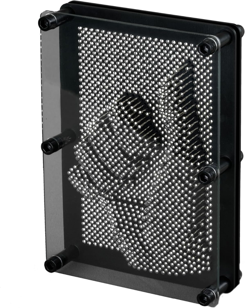 Large Metal Pin Art Toy – 3D Sculpture Creative Desk Toy & Sensory Gadget for Kids & Adults | Retro Office Decor, Fun Stocking Filler Gift or Secret Santa Gift, 18cm x 14cm