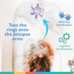 Nuby Octopus Floating Bath Toy - Sensory Development | 3 Rings Included | Colourful - Image 5