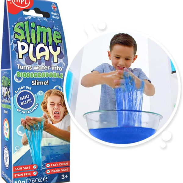 ZIMPLI - Slime Play Blue, DIY Slime Kit, colourful slime, Activity Toy for Children, Garden Toys, Pocket money or Christmas Stocking Filler