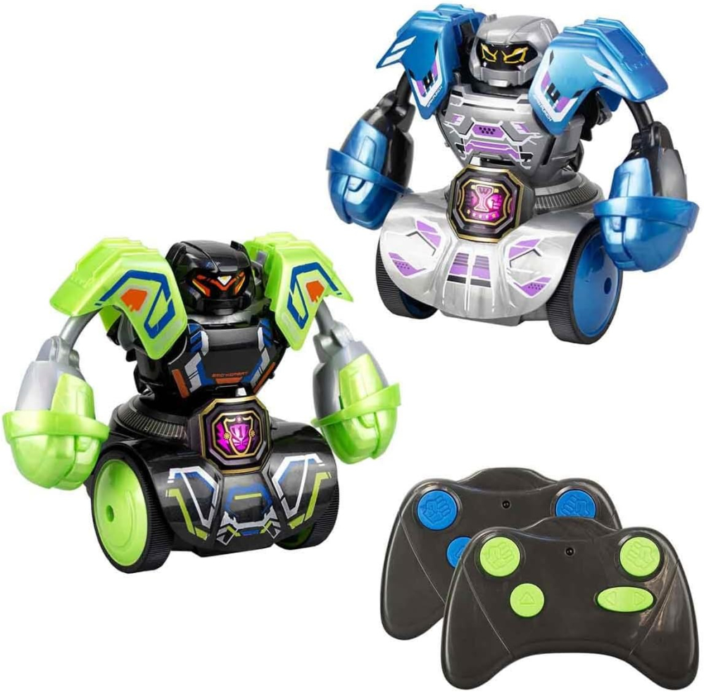 SilverLit YCOO Robo Kombat Tornado, Interactive Robot Fighting Toy with 360° Spin & Super Tornado Punch, 2 Battle Modes AI & Multiplayer, Sound Effects, LED Power Belt, optimal for Kids 5+