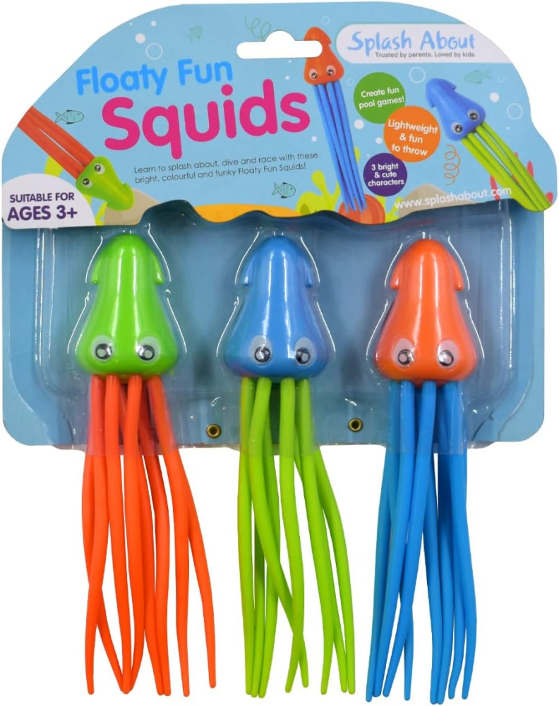 Splash About Floaty Fun Squid Dive Toys - Pack of 3
