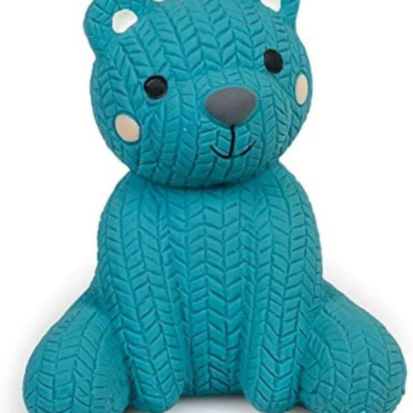 Petface Little Petface Teddy Bear Latex Chew Dog Toy, Blue (Pack of 1)